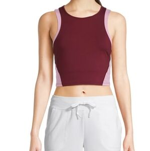Women's Burgundy and Pink Sports Bra